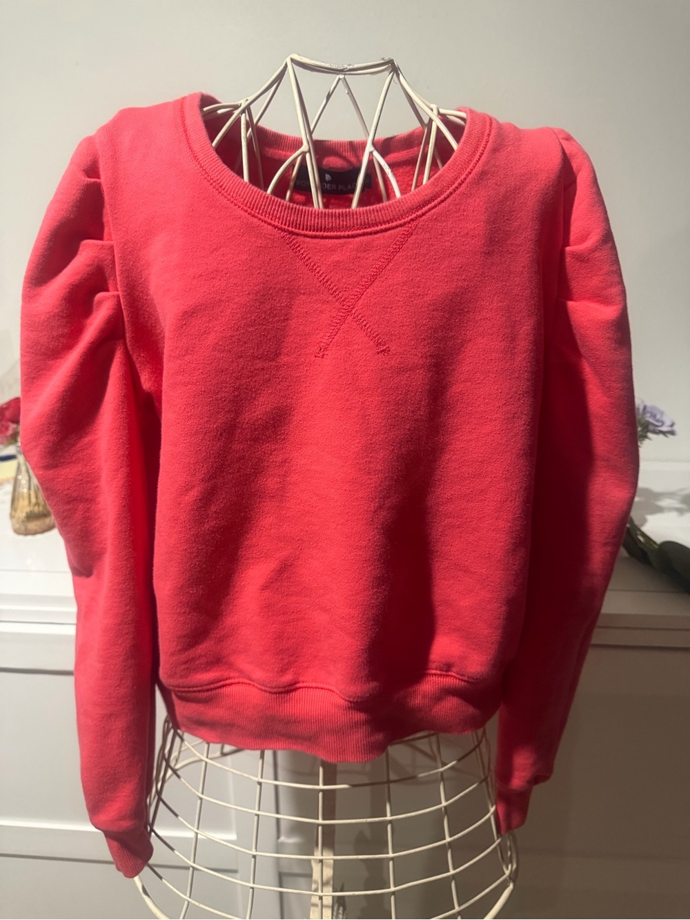 Pomander Place Coral Crewneck Sweatshirt